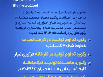 رکود تولید در اسفندماه ۱۴۰۳