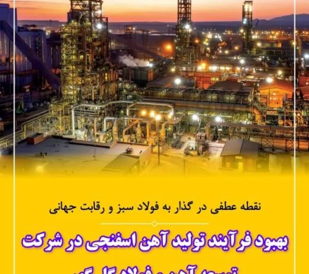 بهبود فرآیند تولید آهن اسفنجی در شرکت توسعه آهن و فولاد گلگهر